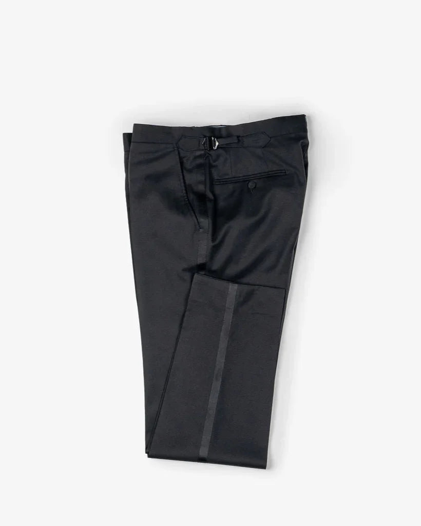 Detailopname 100% wollen smoking textuur